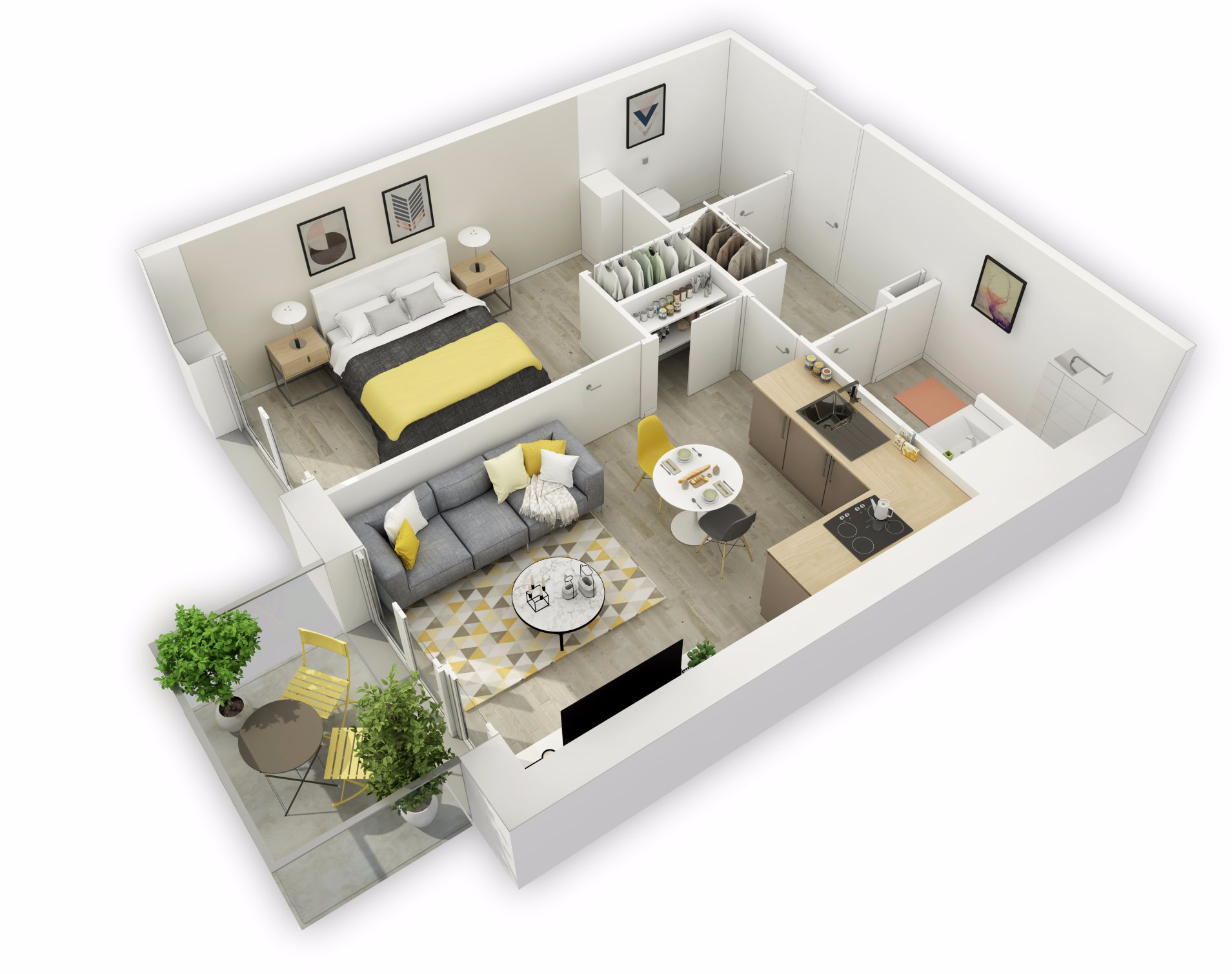 Appartement T2 - Résidence services seniors Amiens